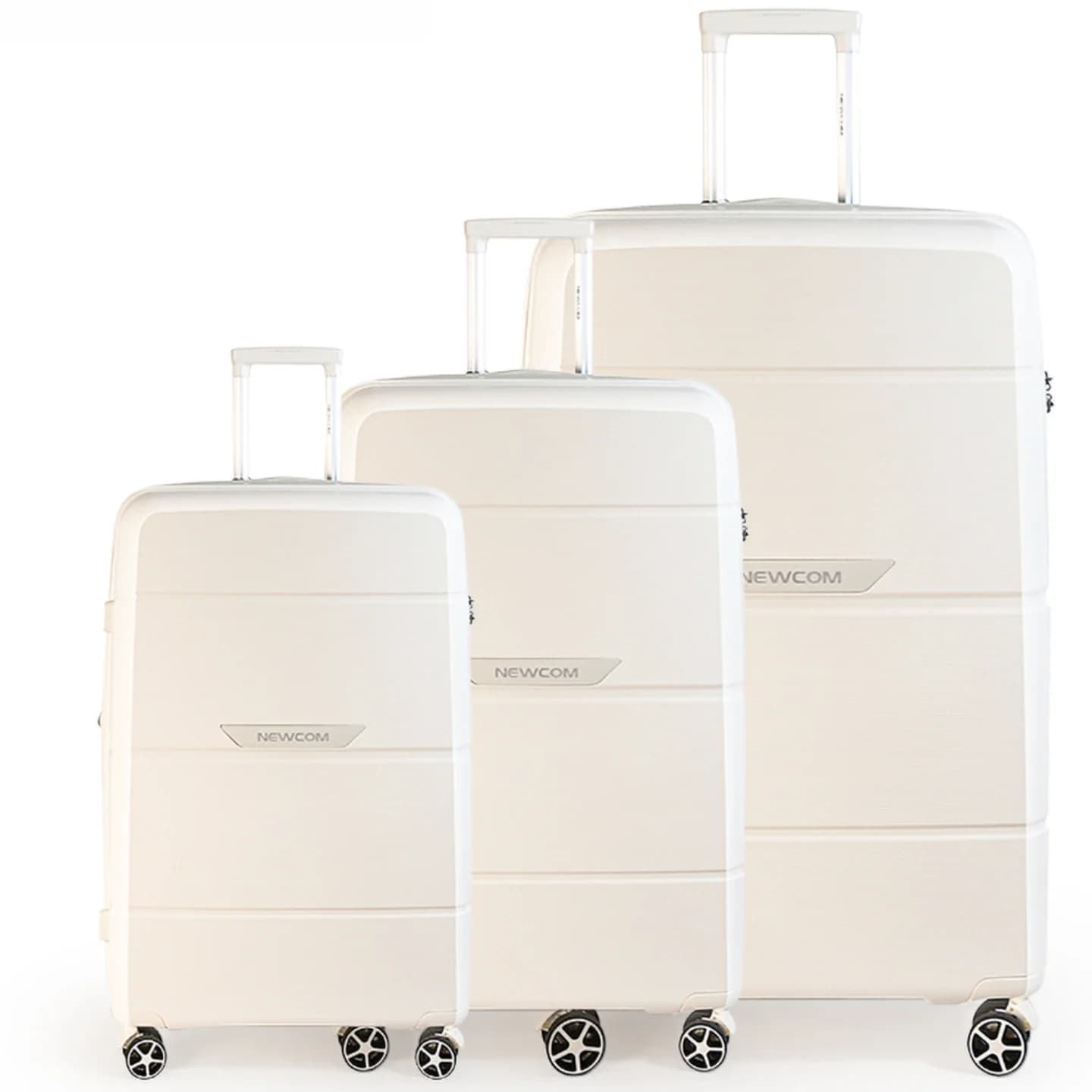 SUPER SOLU Ensemble de 3 valises en PP ultra-légères (20/24/28 pouces) – Bagages à main et bagages de soute, distribution flexible avec fermeture