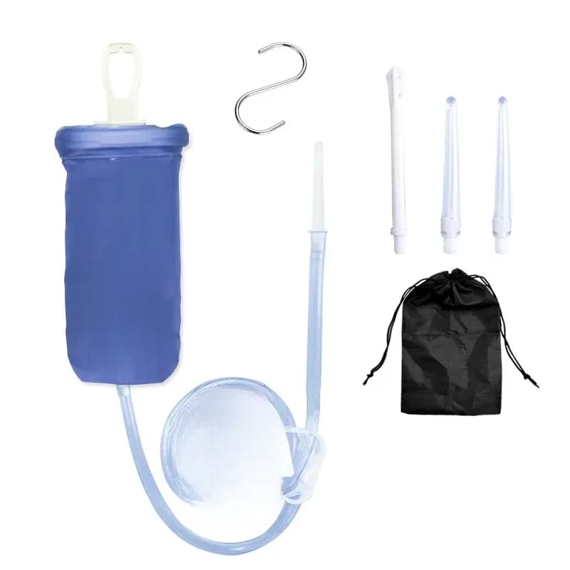 Sac de Lavement en Caoutchouc PVC de Grande Capacité, Réutilisable, Anus, Recyt, Hygiène Personnelle, Propre, 1.6 L, 2L