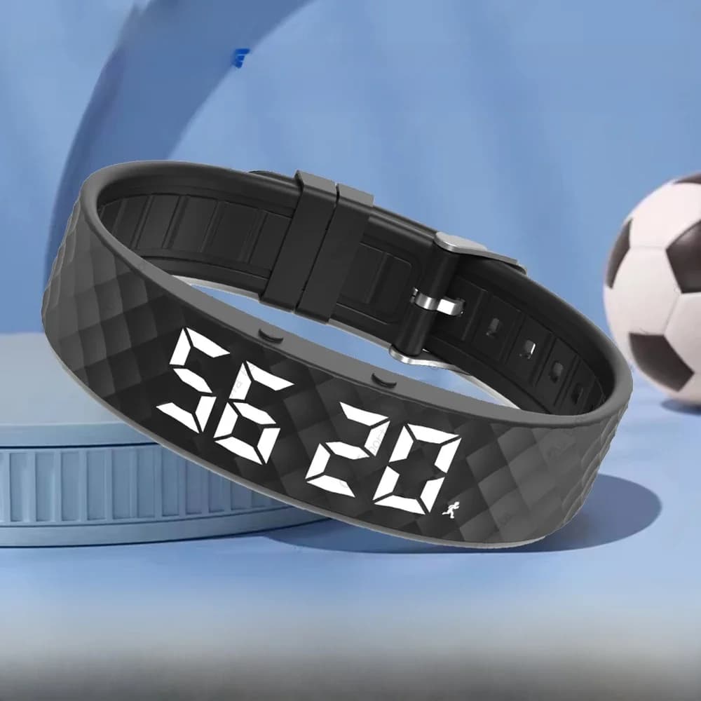 Bracelet Connecté Sportif Extérieur 2026 avec Alarme Vibrante, Rappels, Suivi du Sommeil 24h/24, Podomètre et Rechargeable