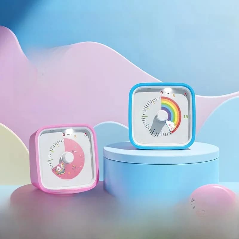 Minuterie visuelle avec veilleuse, Minuteur scolaire, compte à rebours de 60 minutes pour enfants et adultes, chronomètre Pomodoro