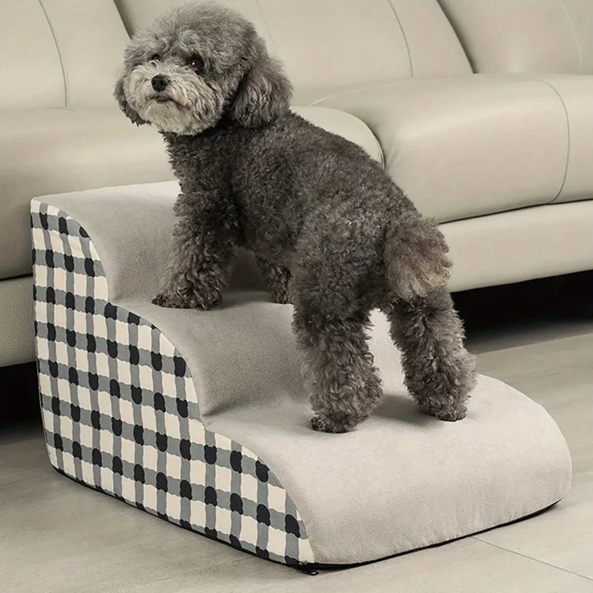 Escalier/Rampe pour animaux de compagnie à 2/3 marches en mousse haute densité, antidérapant, pour chiens âgés et animaux ayant des douleurs