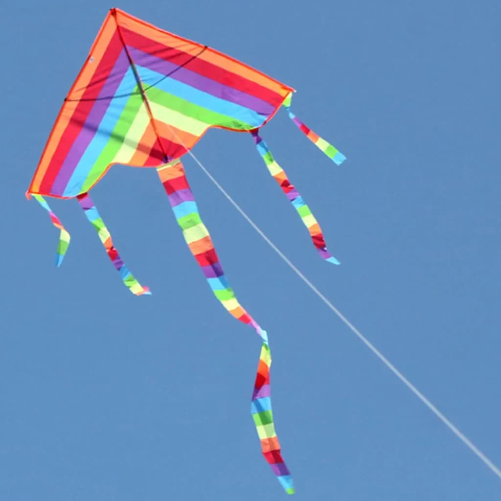 Easy Fly-Cerf-volant coloré arc-en-ciel pour enfants, sports de plein air, jouets de plage amusants pour enfants