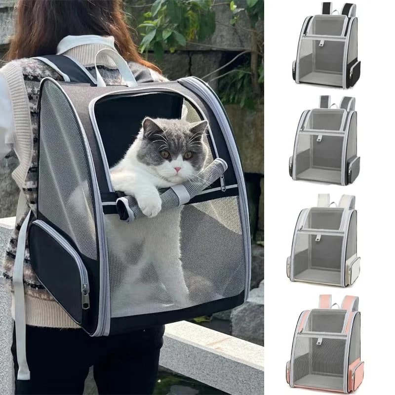 Sac de transport pour animaux de compagnie, sac à dos de voyage en plein air pour chats, petits chiens, sac de transport respirant pour chats,