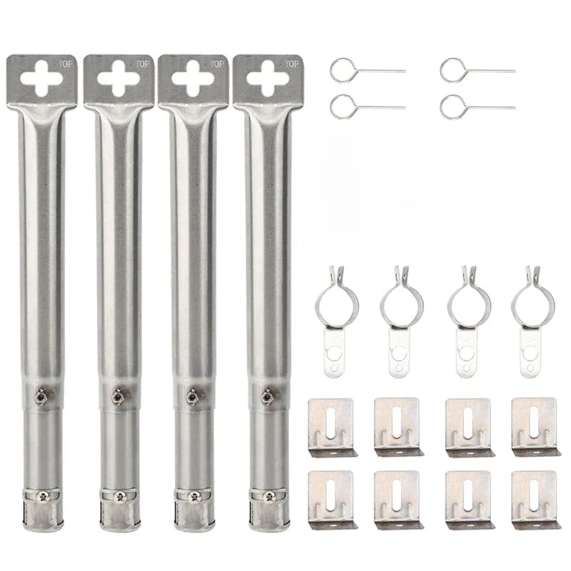 Tuyau de Barbecue universel réglable en acier inoxydable, brûleurs de Tube de Barbecue pour l'extérieur et l'intérieur, pièces de rechange pour