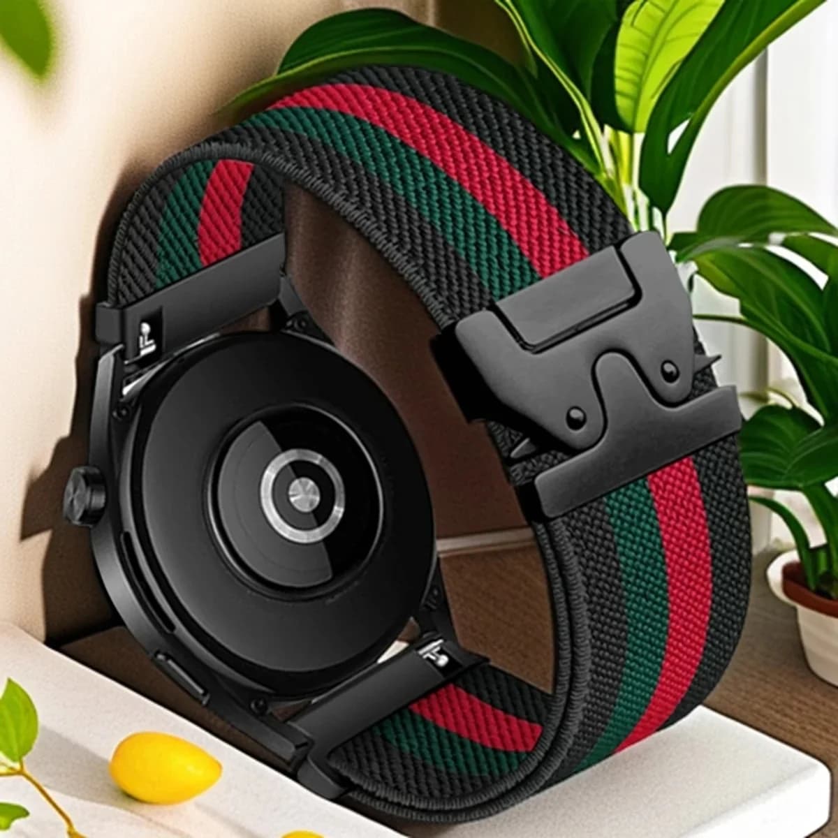 Boucle en Nylon à dégagement rapide, 18/20/22mm, pour Samsung Watch, 7 bandes, boucle de Parachute, sangle élastique pour montre Garmin/Huawei GT