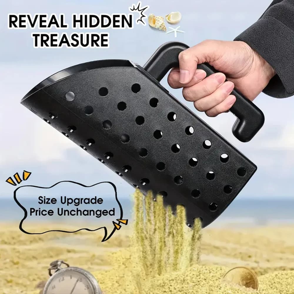 Ensemble de pelle à sable ABS, détecteur de métaux, filtre de creusement de plage en acier, poignées de sagesse en métal EDF