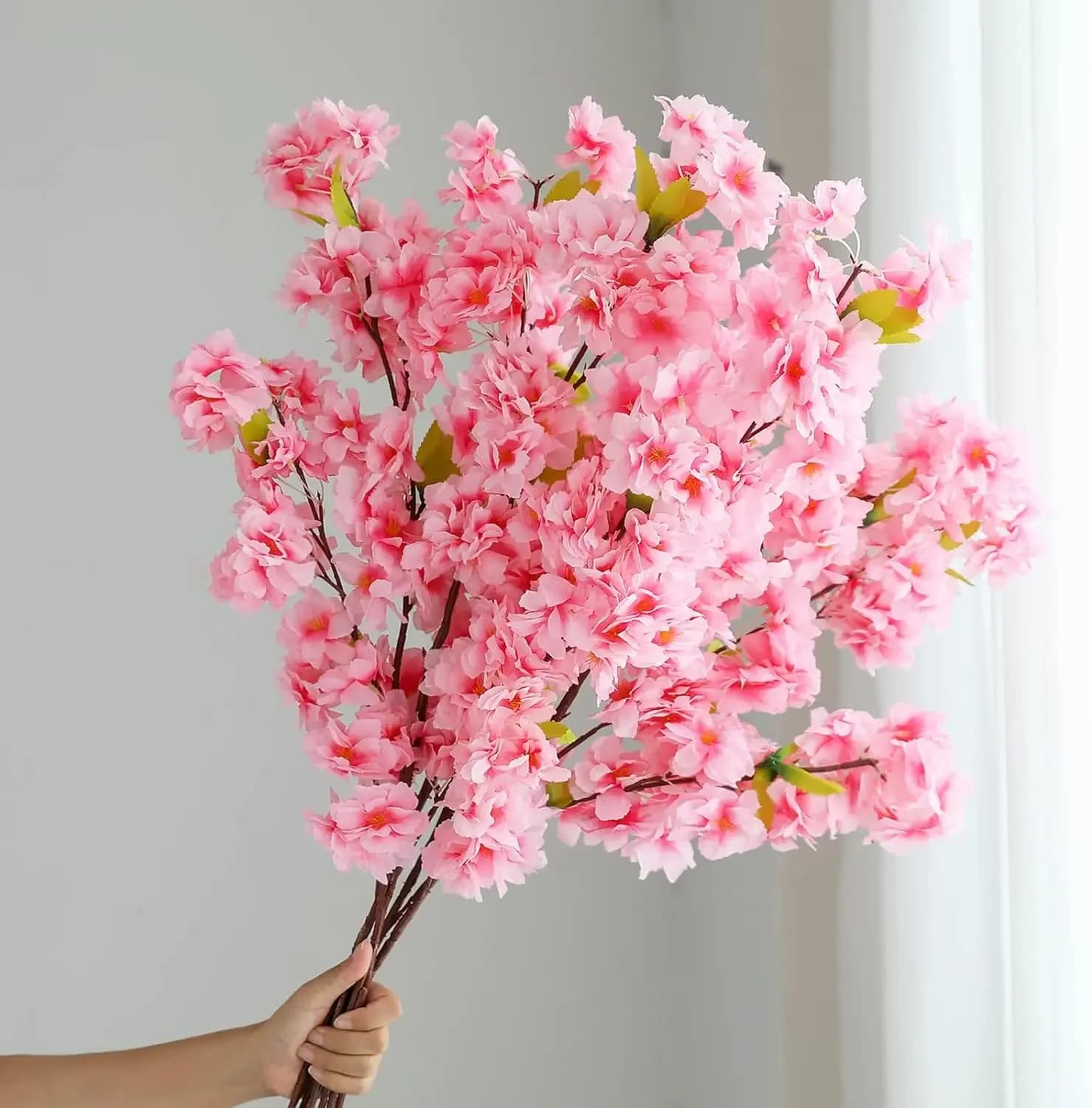 Bouquet de fleurs artificielles Sakura, pour fête de jardin, mariage, décoration de salle de maison, fausses fleurs, Vase de Table, ornement