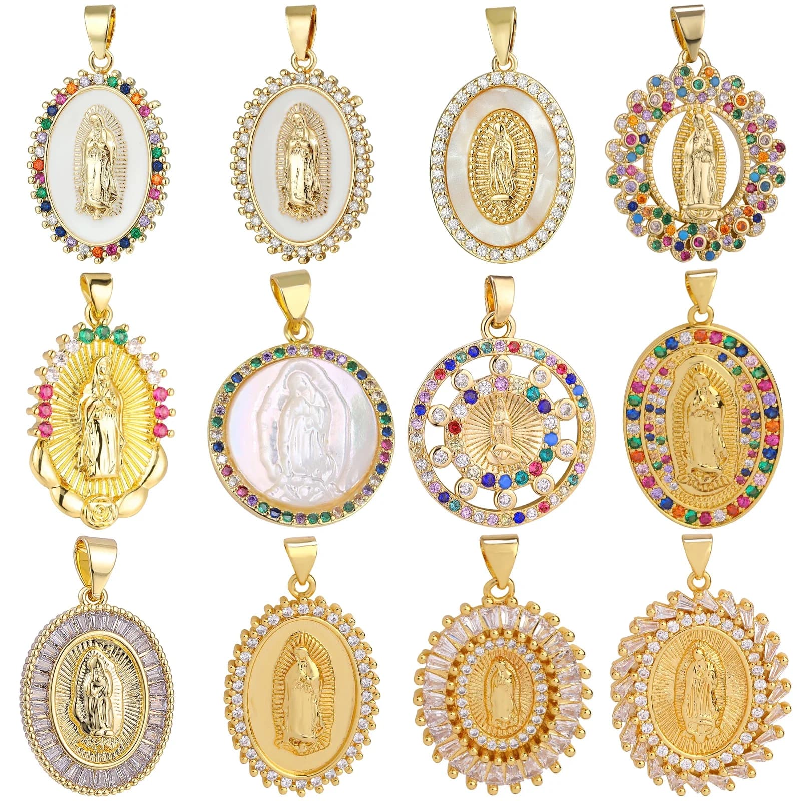 Juya bricolage fournitures de bijoux religieux dieu mère Saint vierge marie breloques pour chapelet chrétien Talisman pendentif fabrication de