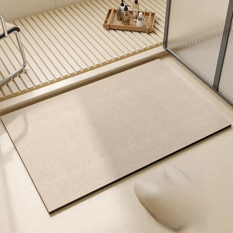 VIKAMA – tapis de salle de bain absorbant, boue de diatomée, wabi-sabi, résistant à la saleté, résistant à l'usure, tapis antidérapant à