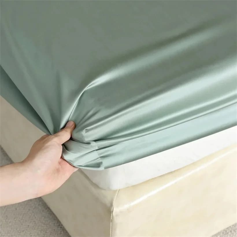 Drap-housse 100 % soie de mûrier avec élastiques, 23 Momme, housse de matelas en soie naturelle lisse pour lit simple, double, king, queen