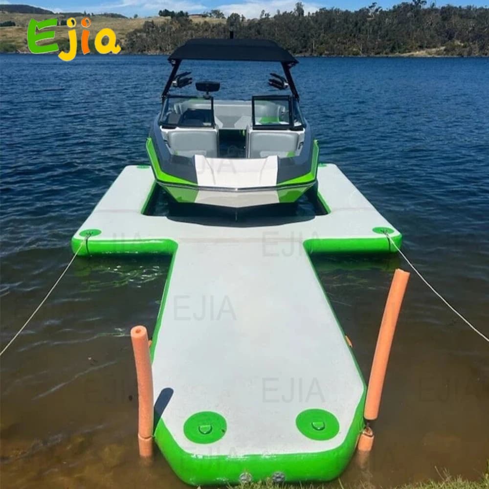 Station de plate-forme de ponton en U gonflable Portable de 6.5m, grands pontons en U pour le stationnement de bateau de Yacht de Ski à Jet