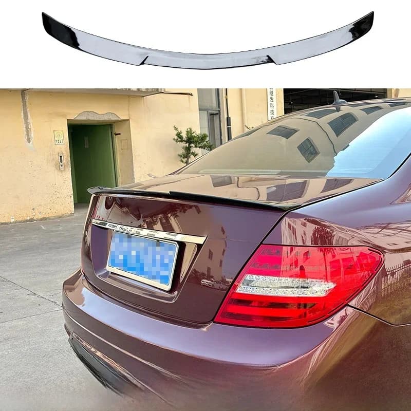 Couvercle de coffre arrière Spomicrophone, style figuré, lunette arrière, toit, matériau ABS, kit de carrosserie, accessoires, Benz Classe C W204,