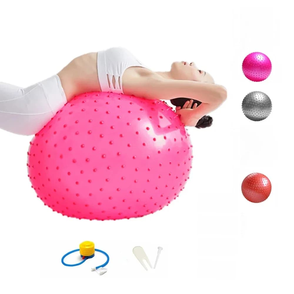 Boule de fitness IkYoga en PVC, équipement de Pilates, résistant à la pression, épais, VPN, équilibre, exercices à domicile, 45cm, 55cm, 65cm,