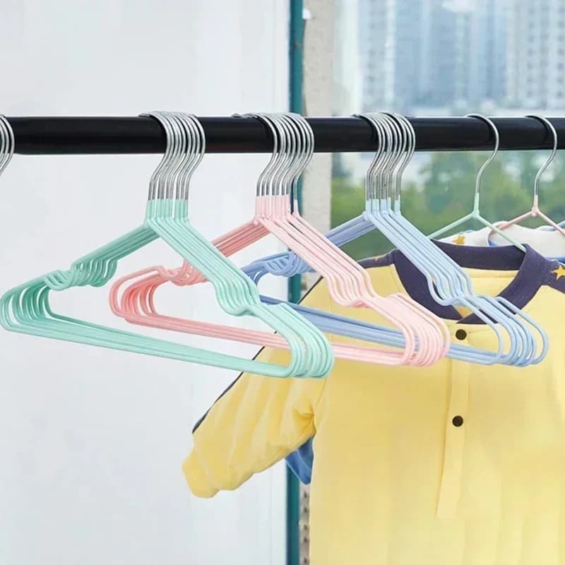 Cintre pour enfants de 30 cm, antidérapant, en métal recouvert de caoutchouc et de PVC, pour vêtements d'enfants, idéal pour la maison et les