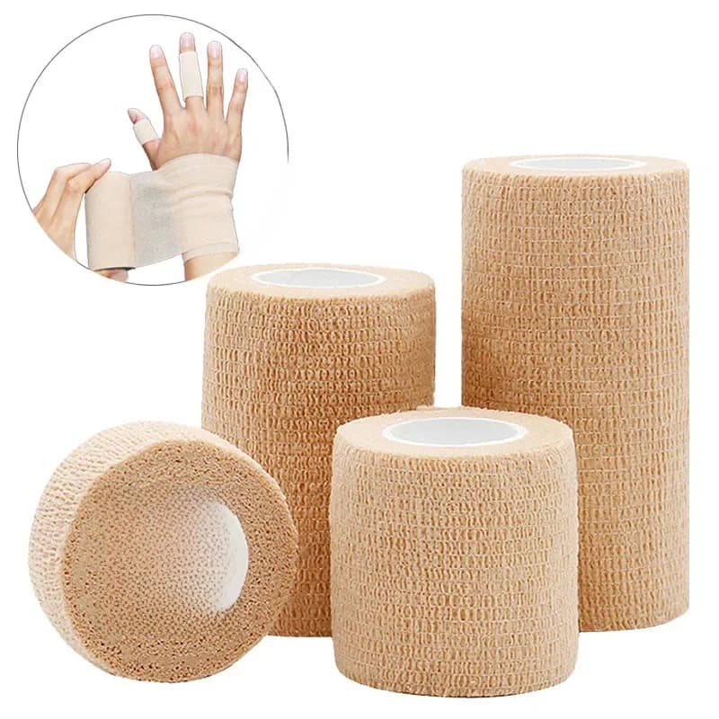 Bandage adhésif médical, 10/1 rouleaux, élastique, respirant, bande auto-adhésive pour le sport, ruban adhésif beige pour les doigts, pour le