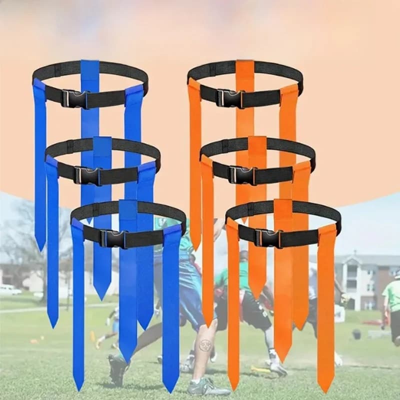 6 pièces/14 pièces Pack drapeau de taille de Rugby drapeaux drapeau ceinture de football Sports de plein air sans précipité Touchdowns drapeaux