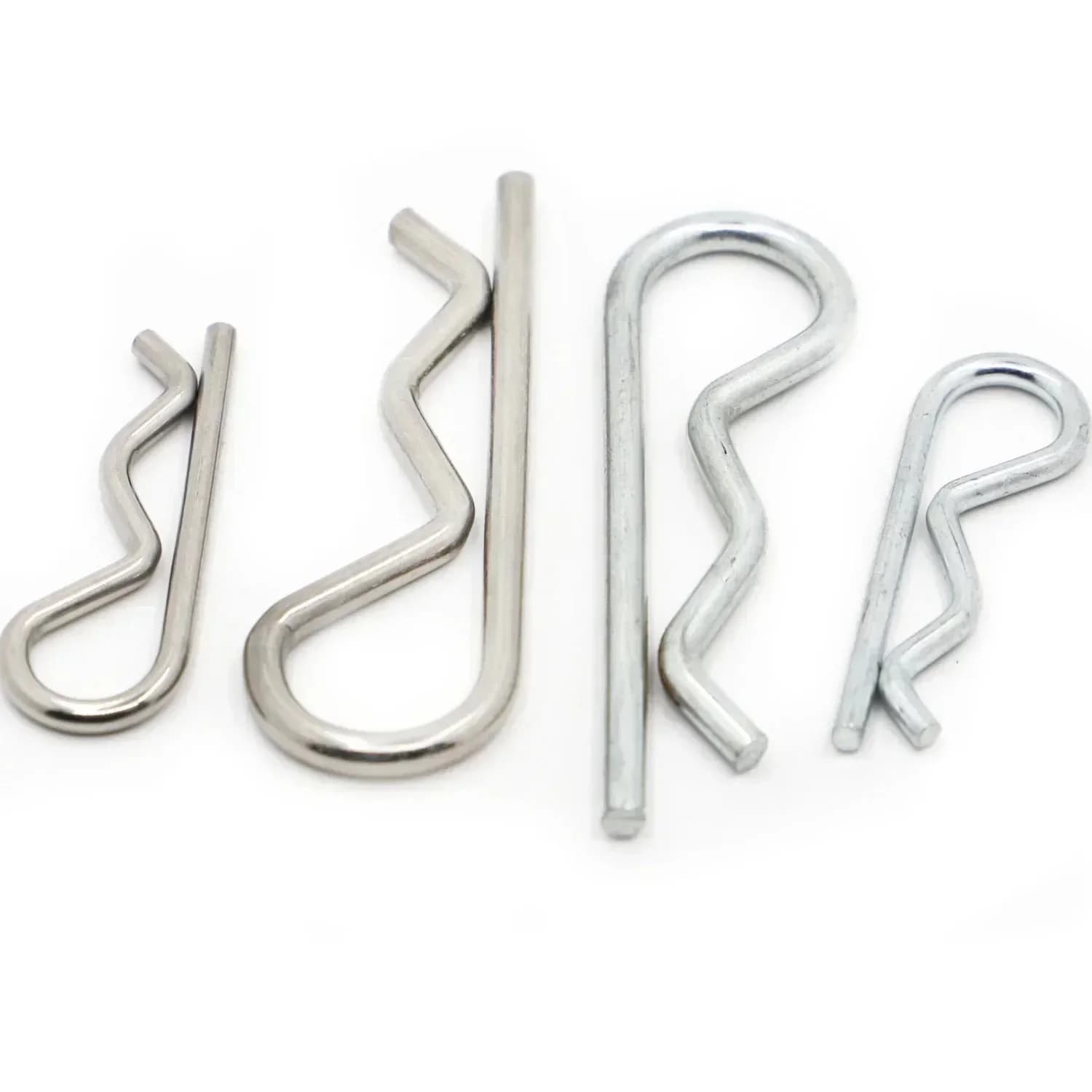 Clips d'attelage R en acier inoxydable, 1/1.2/1.6/1.8/2/2.5/3/4/5mm, Clip fendu de sécurité en acier au Zinc, épingles à fusible pour remorque