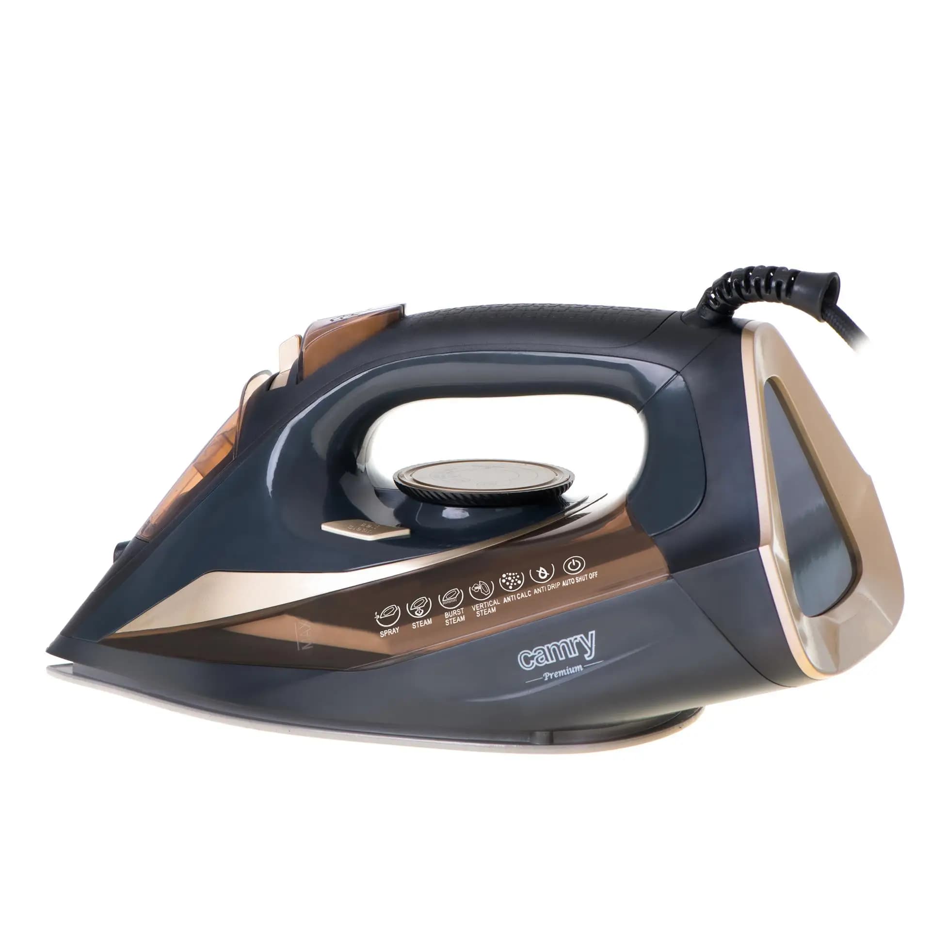 Fer à vapeur 3400W avec fonction d'arrêt automatique en céramique, anti-goutte, anti-calcaire, auto-nettoyant, débit de vapeur 80g/min. Lave-linge