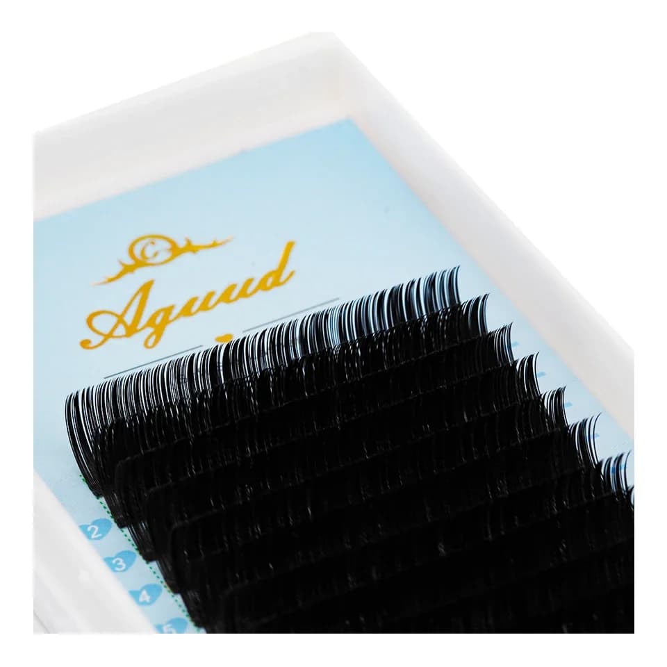 AGUUD C CC D DD Extension de cils individuels Premium faux cils en soie de vison fournitures d'extension cils réguliers pour professionnel