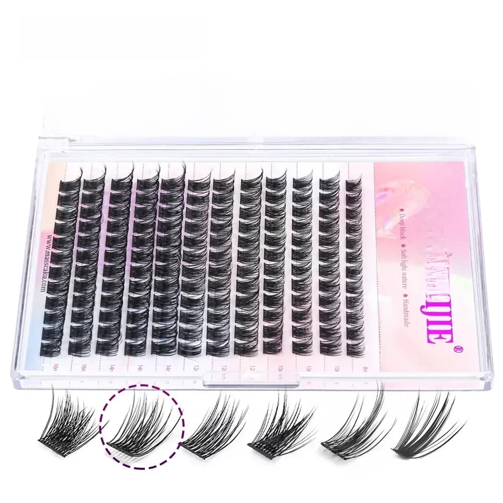 Bricolage 144 cils en grappe YUANZHIJIE livraison gratuite faisceau segmenté naturel C/D Curl cils de vison individuels fournitures de maquillage à