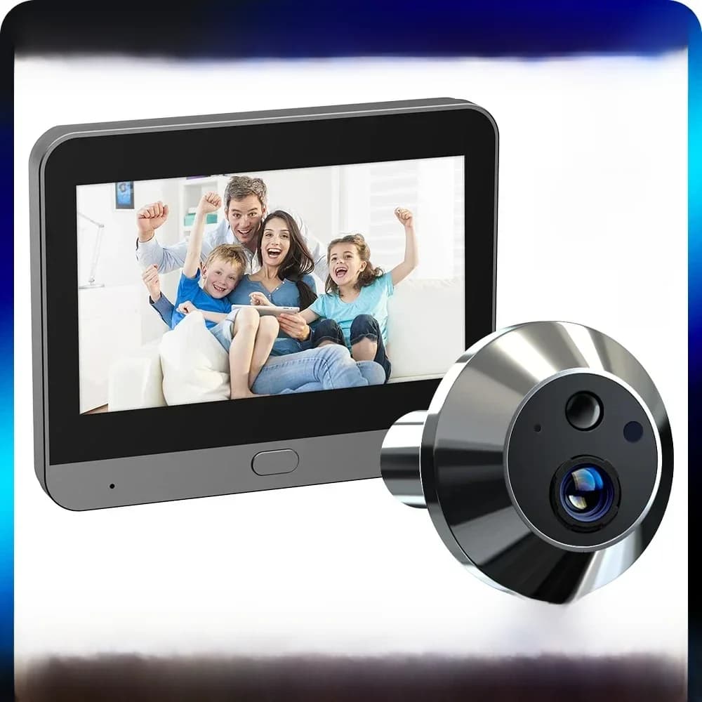 Mini Vie Intelligente Tuya 3MP 140 °   Grand Angle de vue 2.4Ghz WiFi porte magique judas oeil PIR caméra numérique visionneuse de porte alimenté