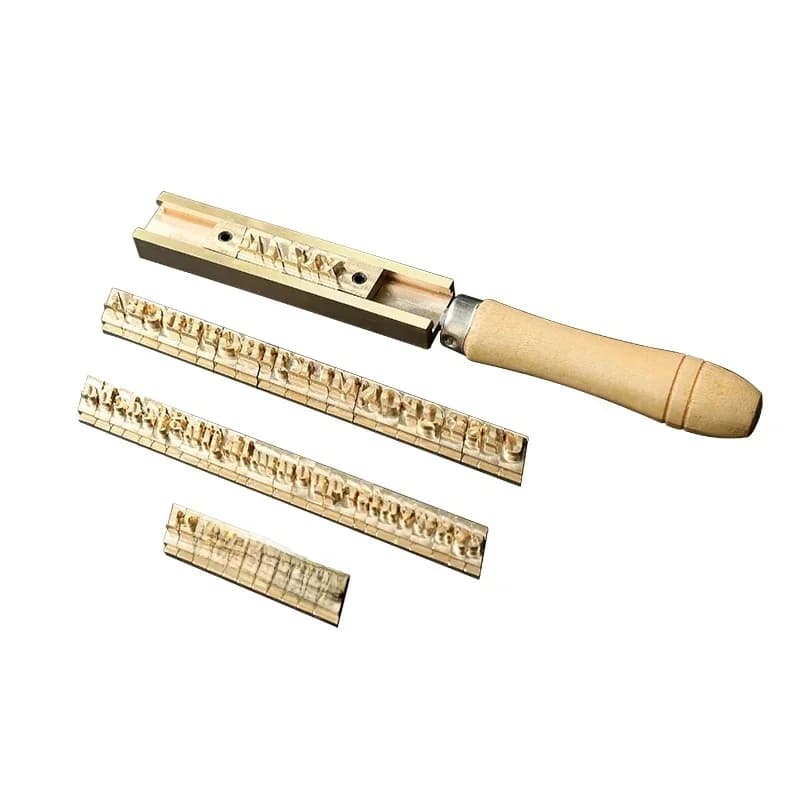 Lettres d'alphabets en laiton estampage à chaud, artisanat du cuir, chiffres de presse sur mesure, logo de presse Dioxyde Zing, outils de marquage,
