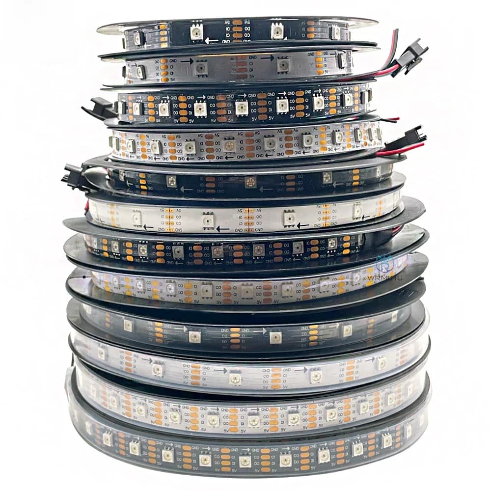 5 m/rouleau DC5V SMD APA102 SK9822 30/60/144 LED/m données et horloge adressable séparément bande de pixels Led intelligente