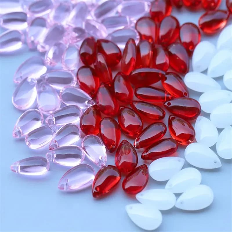 Perles de verre au chalumeau tchèque, mélange de couleurs, goutte d'eau, pour la fabrication de bijoux, Bracelets, boucles d'oreilles, épingle à