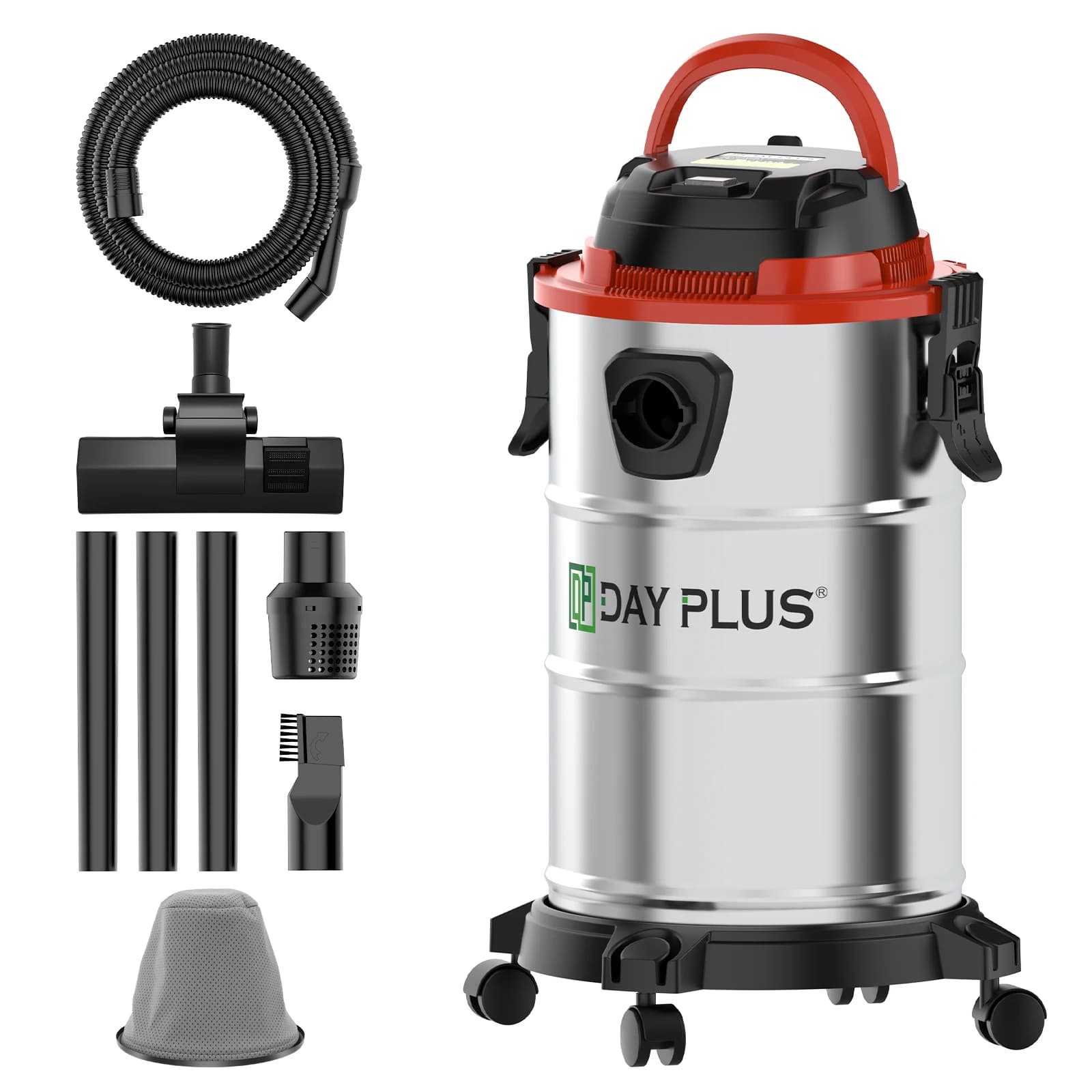 Aspirateur eau et poussière 18L 2400W, aspiration 20kPa, souffleur 3-en-1 – Aspirateur industriel robuste avec filtre HEPA, cordon de 5m