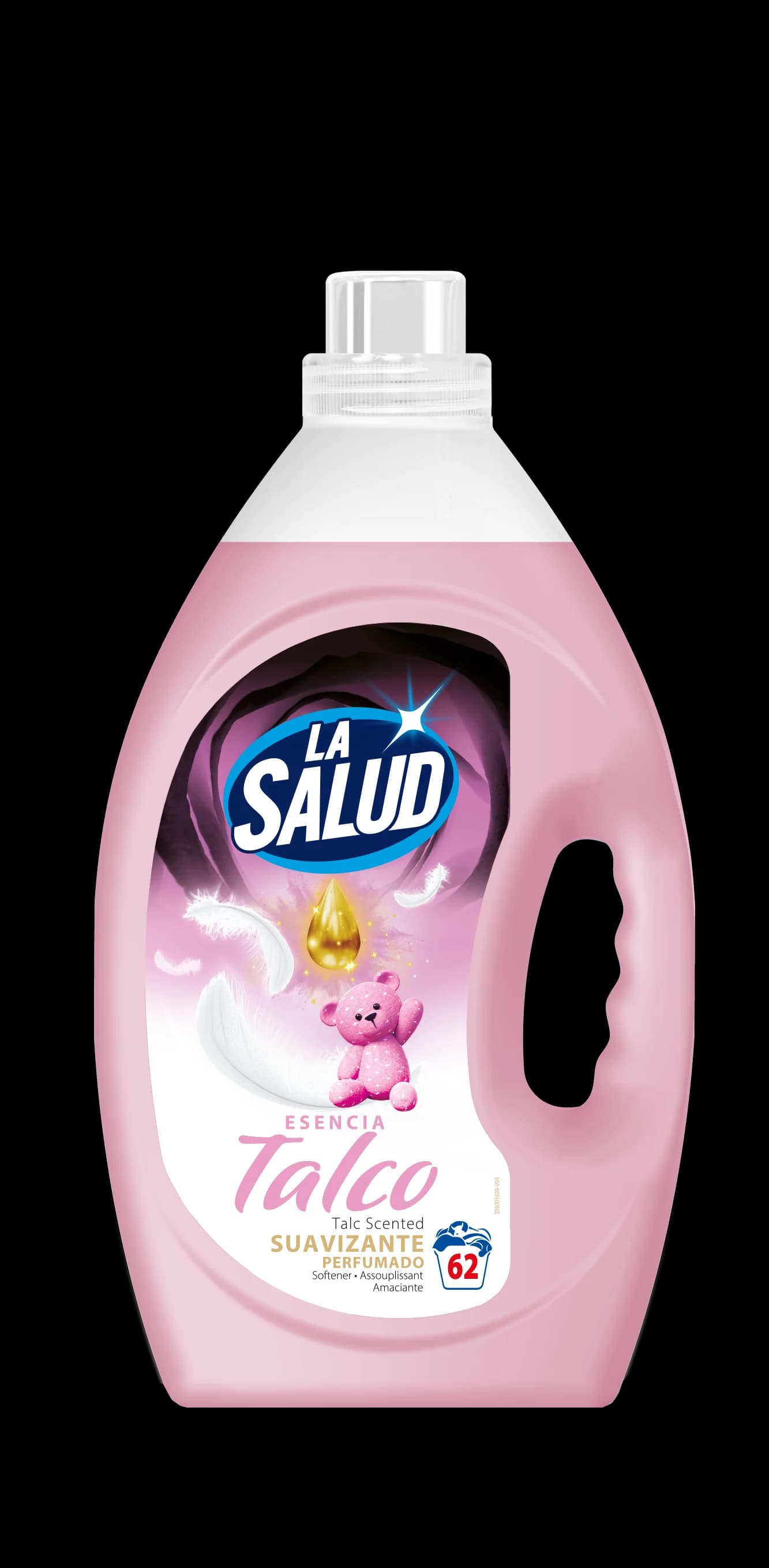 Adoucissant pour linge La Salud Talc 2,8 L |     Adoucissant parfumé à l'essence de talc |     Parfum doux pour vêtements, serviettes et textiles
