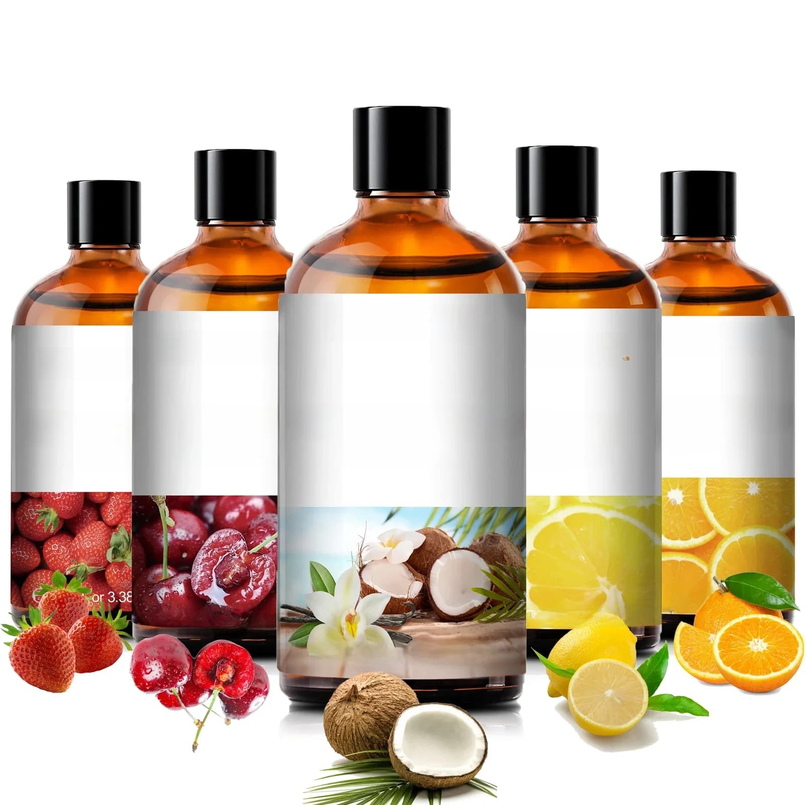 PHATOIL 100ml huile parfumée d'aromathérapie noix de coco et vanille fraise cerise citron 1/2/3 pièces huile aromatique pour diffuseur fabrication