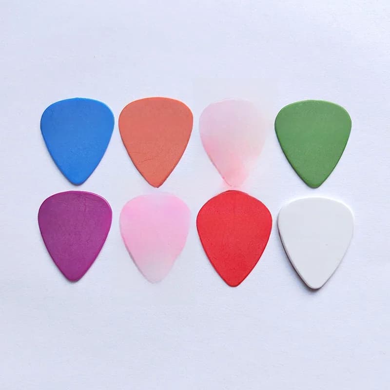 Plectres de guitare personnalisés de forme Standard Delrin, en acétal POM 351, épaisseur de forme 0.5mm 0.73 1.14 2.0mm