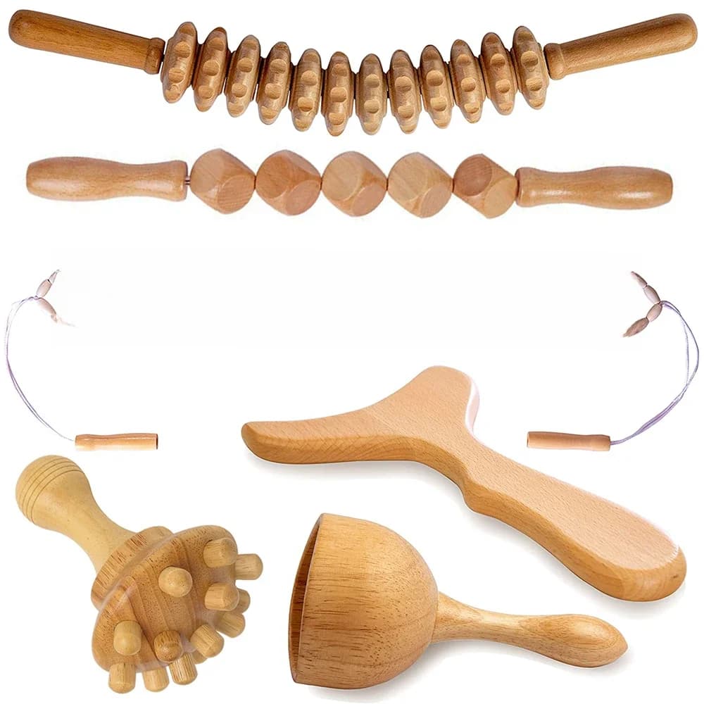 Kit d'invitation de thérapie en bois corporel, outils de thérapie en bois colombien, outil de contour du corps, Maderotherapy, Énergie Bevertive