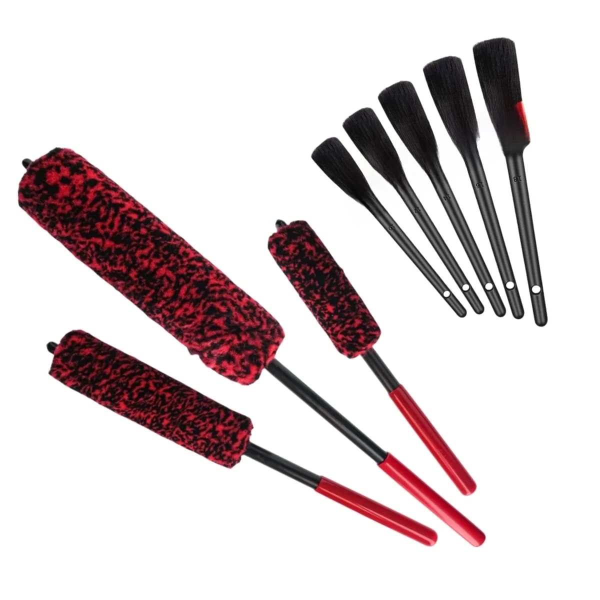 Ensemble de brosses de détail de roues de pneus automobiles, outils de nettoyage de voiture multifonctionnels pour jante de voiture, détails