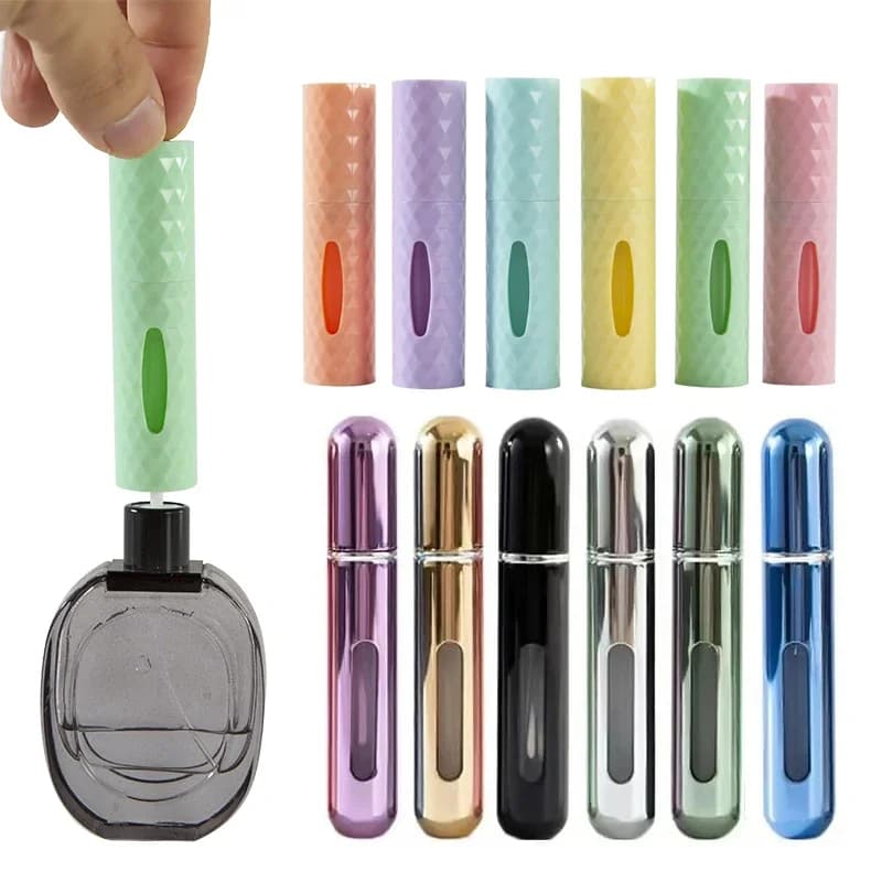 Bouteille de parfum rechargeable Portable de 5/10ml, avec vaporisateur, conteneurs cosmétiques, atomiseur, Mini vaporisateur en aluminium pour voyage