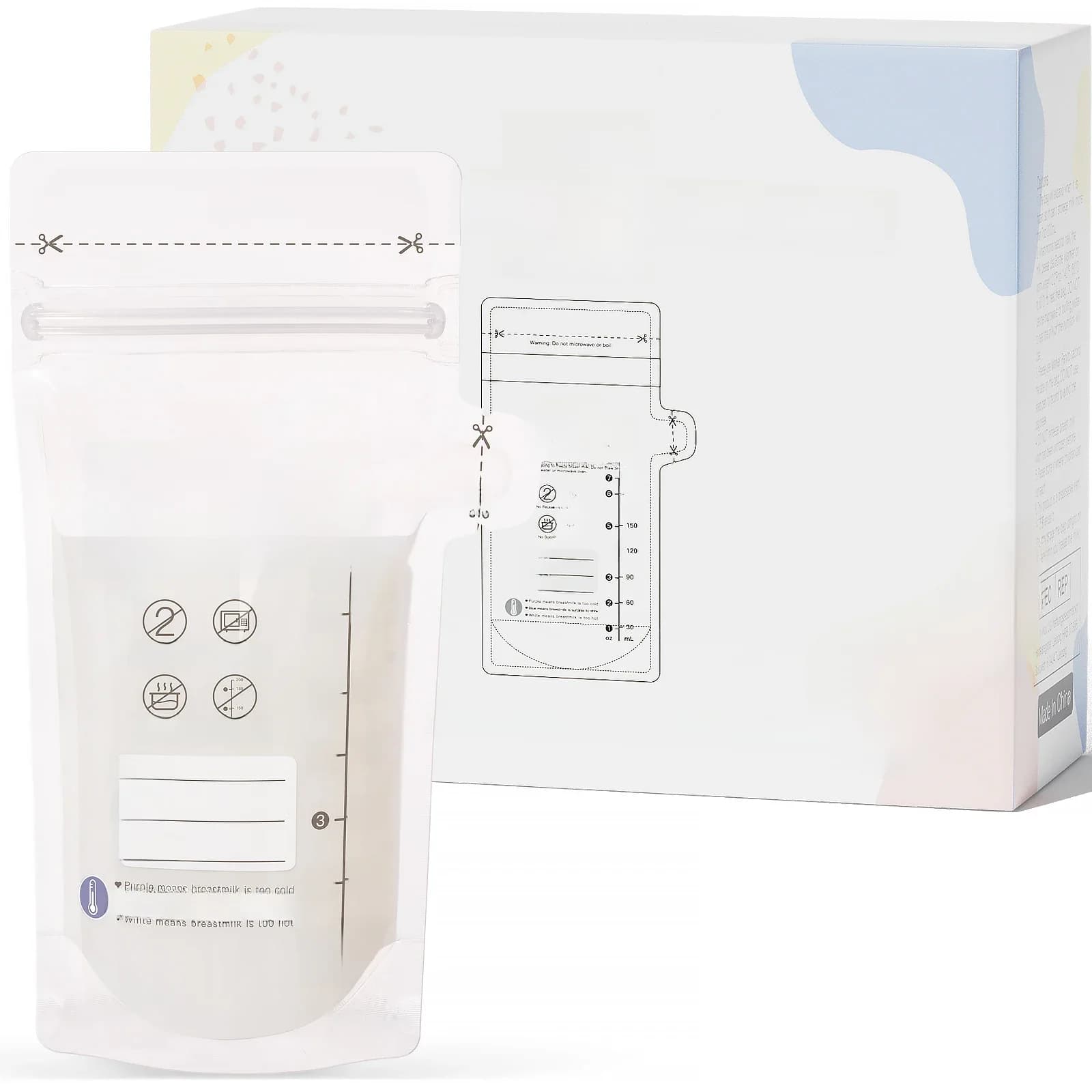 Sacs de conservation du lait maternel NCVI, sacs de congélation du lait de 200 ml pour l'allaitement, sac de conservation, thermosensible, doublement