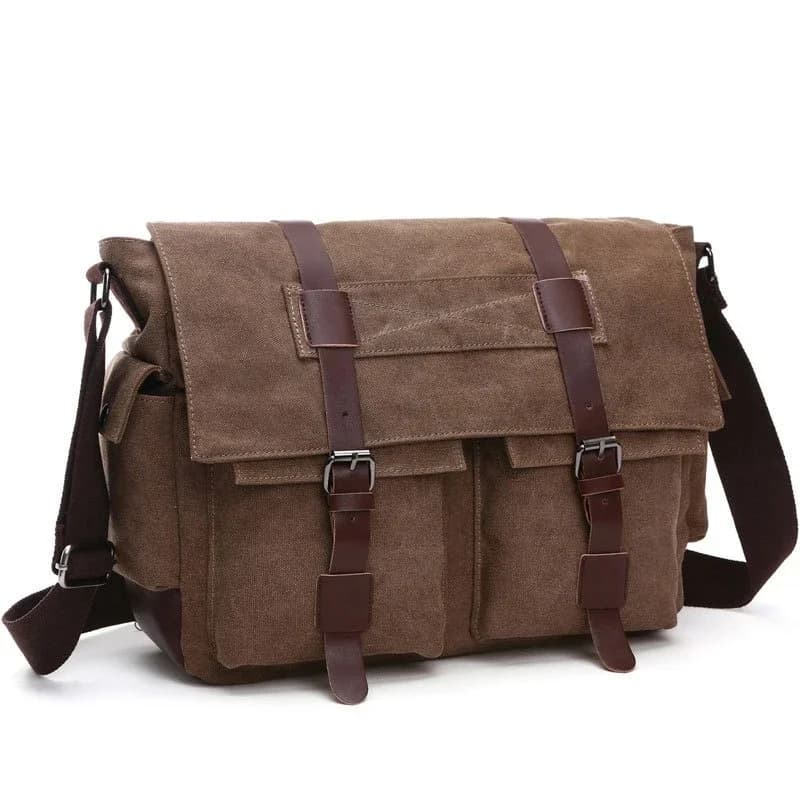 Toile hommes sacs de messager d'affaires pour hommes sac à bandoulière Vintage toile sac à bandoulière rétro décontracté bureau sac de voyage