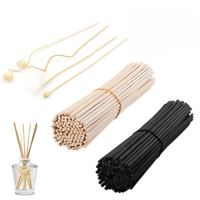 5-100 pièces 2-3.5mm Reed diffuseur bâton de remplacement bricolage à la main décor à la maison Extra épais rotin aromathérapie diffuseur