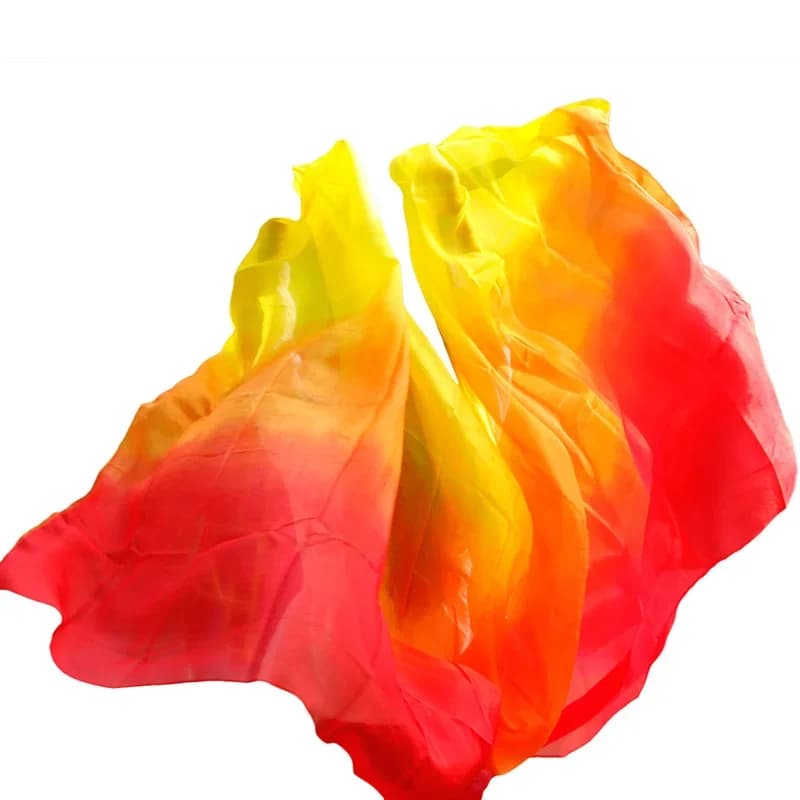 100% soie Performance danse couleur unie Texture claire voile châles danse du ventre voiles femmes écharpe Costumes accessoires 250 cm x 114 cm