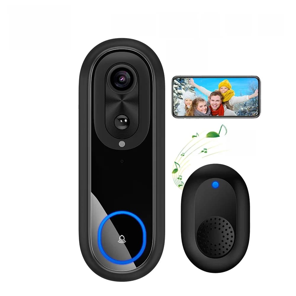 Sonnette vidéo WiFi 5G 2.4G, 1080P, sans fil, application Tuya, interphone intelligent, caméra, étanche IP65, avec batterie 7000mAh