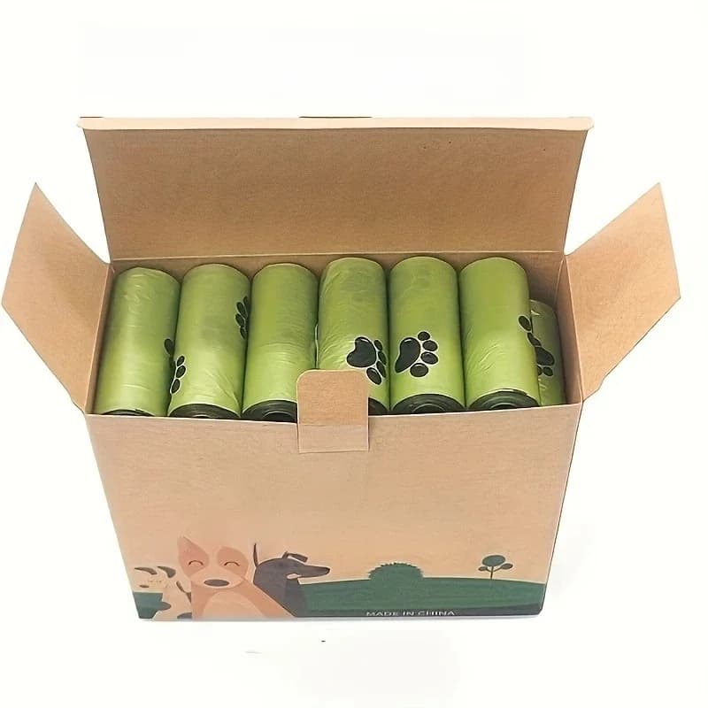 Sacs à feuilles épaisses pour animaux de compagnie, 1/5/10/20/40/60 rouleaux, anti-fuite et anti-odeur, conception d'empreintes de pattes, nettoyage
