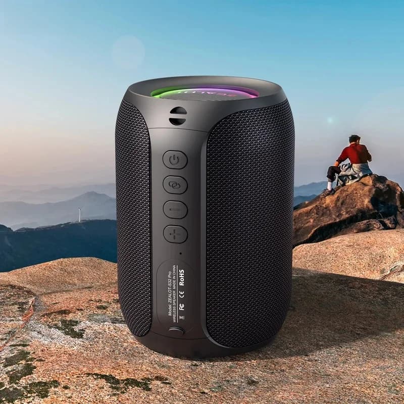 ZEALOT-S32PRO Haut-parleur Bluetooth puissant, basse sans fil, lumière LED, haut-parleurs extérieurs, caisson de basses, Support de boîte de son
