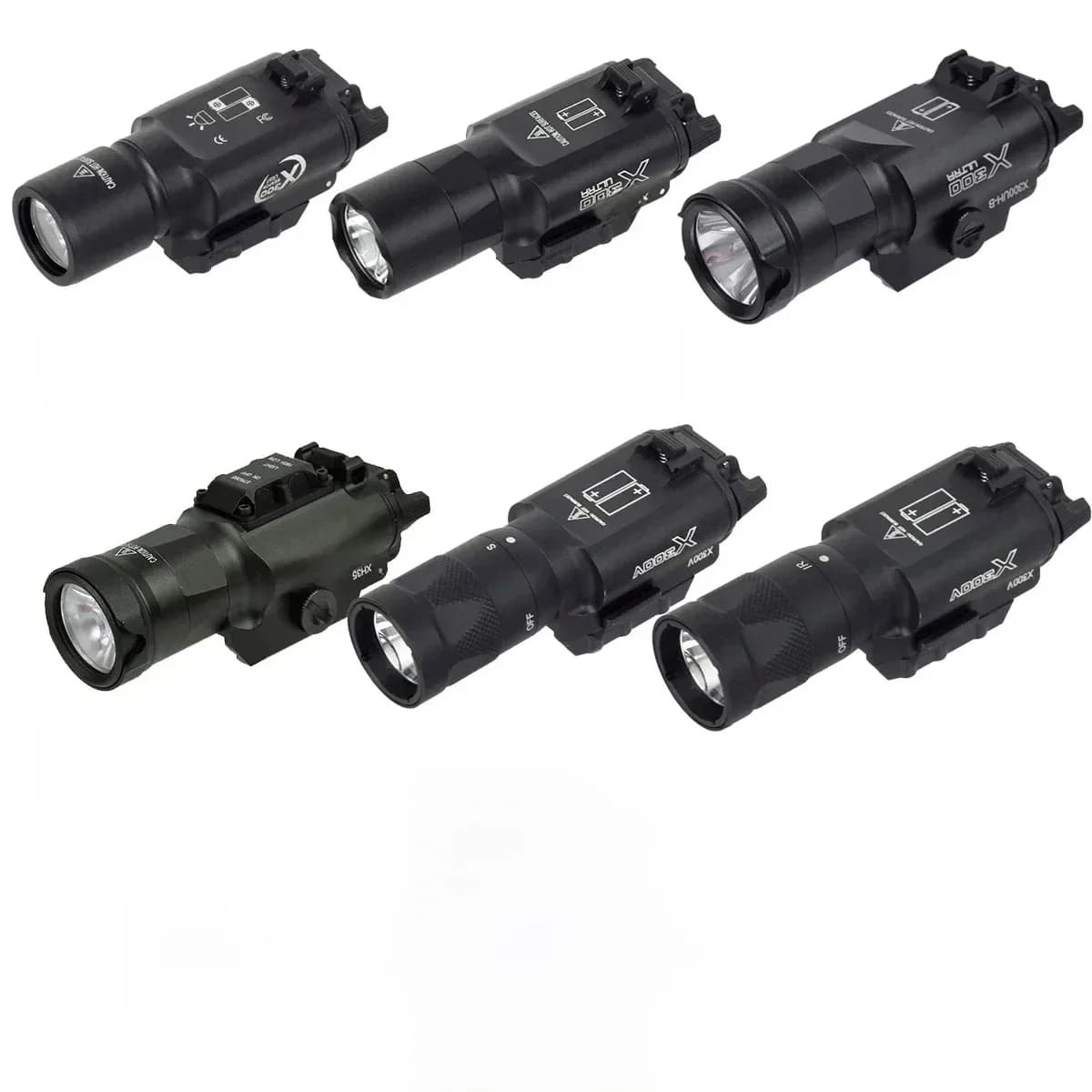 Tactique SureFire X300 Ultra X300V X300V-IR X300UH-B XH15 XH35 pistolet lumière LED adapté 20mm Rail Airsoft chasse lampe de poche