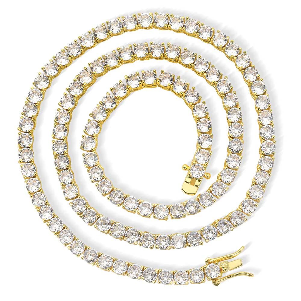 Hip Hop bijoux 1 rangée glacé chaîne de Tennis Bling CZ hommes diamant cubique zircone collier ras du cou femmes livraison directe