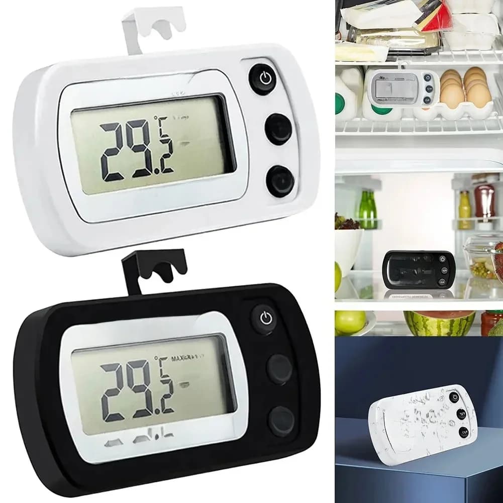 Therye.com-Réfrigérateur électrique avec affichage LCD, moniteur de température numérique, anti-humidité, congélateur, crochet