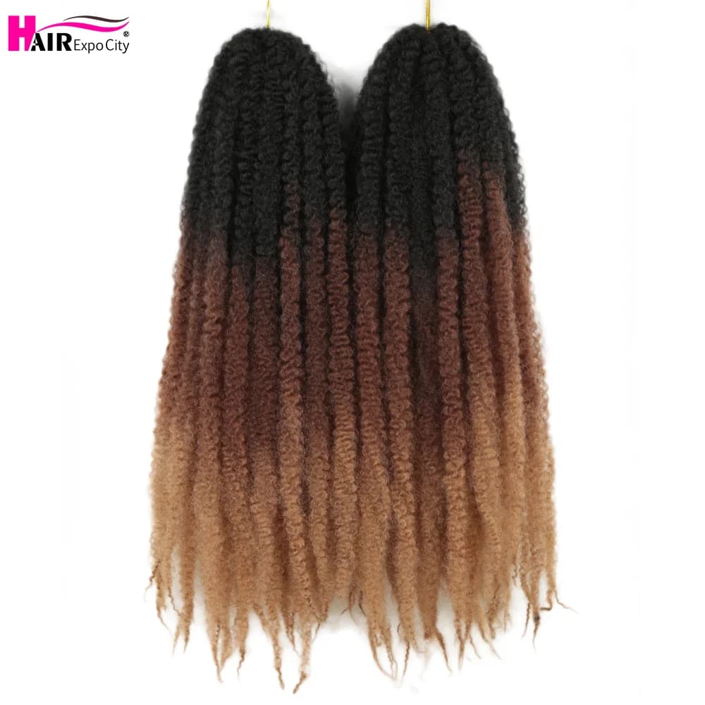 Marley Twist tressage cheveux 24 pouces Crochet tresses longs Afro crépus cheveux synthétiques pour torsions tressage Extensions cheveux Expo City