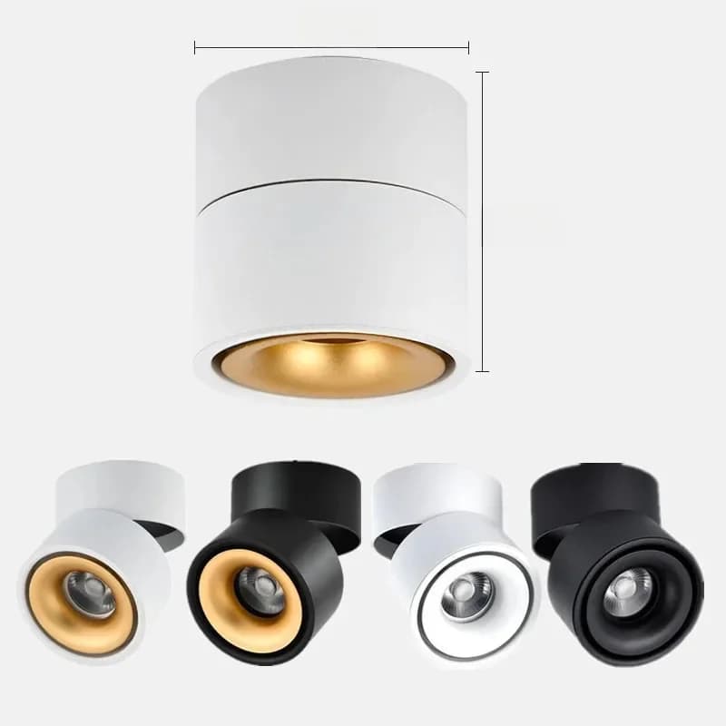 Spot lumineux Led encastré Plafond Led Downlight Surface COB 9W 12W 15W 18W plafonniers à intensité variable AC110 220v chambre ronde chambre
