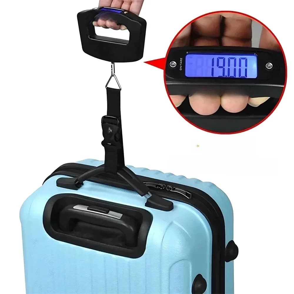 Pèse-personne électronique portable avec écran LCD numérique, outils d'équilibre de poids, poids des bagages, poids des bagages, valise de