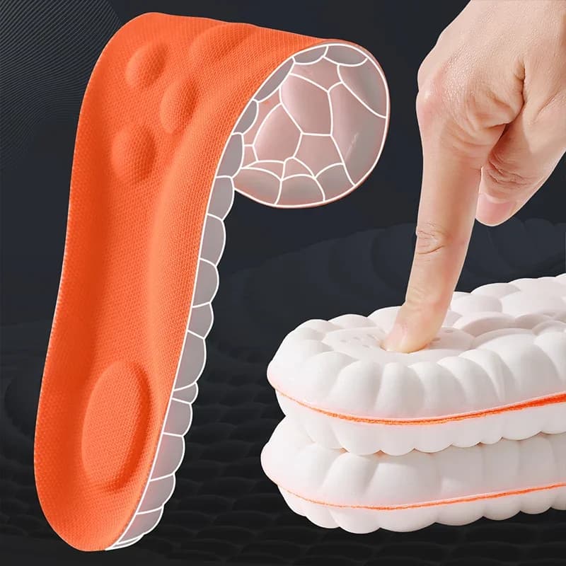 Semelles intérieures de Sport en Latex, coussinets de chaussures souples à haute élasticité, orthopédiques, respirantes, déodorantes, coussin