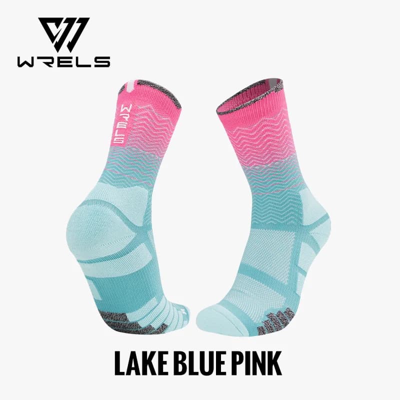WRELS 1/2/3 chaussettes de sport athlétiques rembourrées chaussettes de course respirantes coussin rembourré évacuation de l'humidité pour la